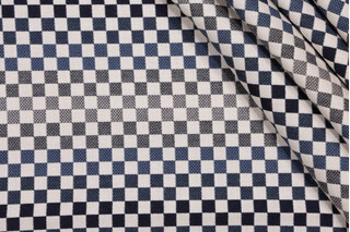 1 Yard Sunbrella Jenga Woven Solution Dyed Acrylic Outdoor Fabric in Denim
