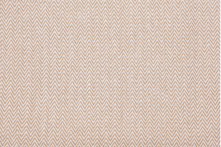 Chevron Twill Woven Upholstery Fabric in Cream/Tan