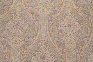 1 Yard Karaj Paisley Woven Upholstery Fabric in Mineral