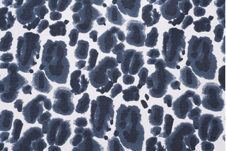Lacefield Leopard Printed Cotton Blend Drapery Fabric in Cadet