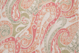 Fonthill Bijan Printed Drapery Fabric in Red/Green