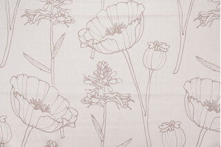 Thom Felicia Poppyfield Printed Linen Drapery Fabric in Silhouette for Kravet CLOSEOUT
