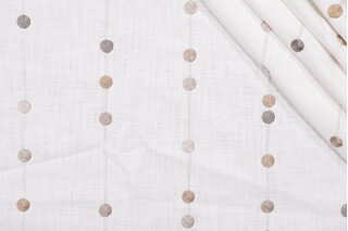 TFA Friendly Colors Embroidered Drapery Fabric in Natural 