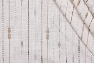 Swavelle/Mill Creek Pace Setter Embroidered Drapery Fabric in Chrome 