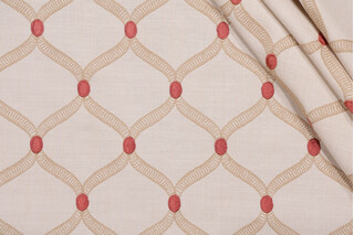 Swavelle/Mill Creek Secret Admirer Embroidered Drapery Fabric in Sumac 