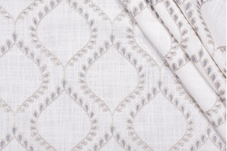 Swavelle/Mill Creek Go Getter Embroidered Drapery Fabric in Moonstone 