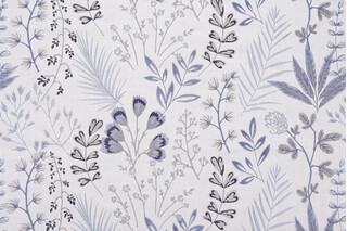 Swavelle/Mill Creek Herbalist Embroidered Drapery Fabric in Bluejay 