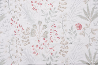Swavelle/Mill Creek Herbalist Embroidered Drapery Fabric in Spa 
