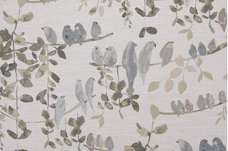 TFA Birdwatcher Latex Backed Tapestry Upholstery Fabric in Oasis 