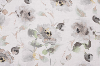 Swavelle/Mill Creek Whitehaven-Sumptuous Printed Cotton Drapery Fabric in Cloud Mist 