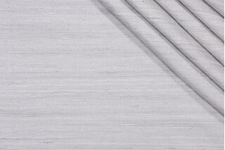 Savannah Silk Decorator Fabric in Silver