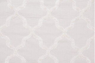 Fonthill Astley Boucle Embroidered Drapery Fabric in Ivory