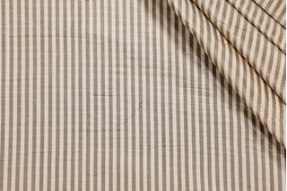 Grey Watkins Rampur Stripe Silk Decorator Fabric in Olive