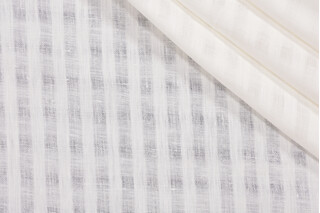 Scalamandre Check Sheer Drapery Fabric in Off-White