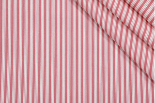 Magnolia Home Polo Stripe Printed Cotton Drapery Fabric in Calypso
