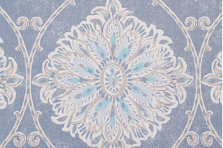 Magnolia Home Leverett Printed Cotton Drapery Fabric in Denim