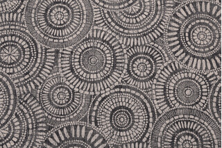 Covington Wheeling Woven Upholstery Fabric in 936-Black/Tan
