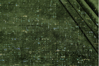 P Kaufmann City Lights Woven Chenille Velvet Upholstery Fabric in Emerald 