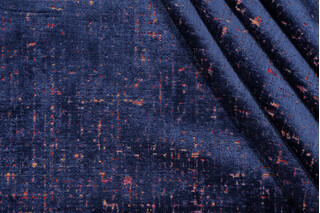 P Kaufmann City Lights Woven Chenille Velvet Upholstery Fabric in Sapphire 