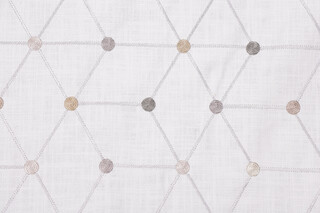 Asterisk Embroidered Drapery Fabric in Neutral