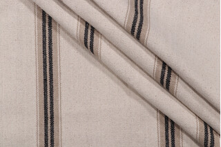 Stof France Montauban Woven Upholstery Fabric in Noir