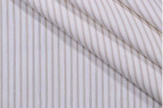 Magnolia Home Berlin Ticking Stripe Printed Cotton Drapery Fabric in Sand