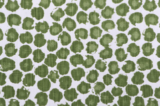 Premier Prints Freedom-Slub Linen White Printed Drapery Fabric in Kale