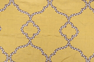 Thibaut Gibraltar W72769 Embroidered Drapery Fabric in Gold