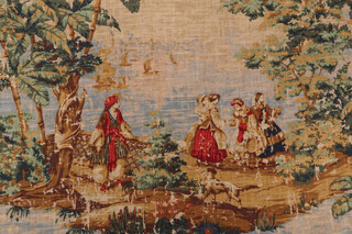 Covington Bosporus Printed Linen Blend Drapery Fabric in 128-Billiard
