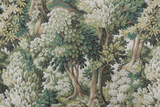 P Kaufmann Into The Woods Printed Cotton Drapery Fabric in Emerald