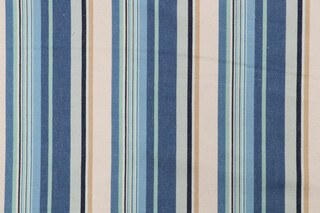 Lotus Stripe Woven Upholstery Fabric in Multi