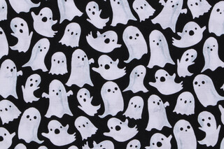 Fabrics Of SoHo Ghost Printed Cotton Craft Fabric in Black for Timeless Treasures