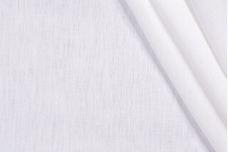 Lady Fabrics Beatriz Woven Linen Decorator Fabric in White