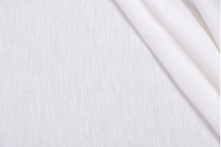 Lady Fabrics Beatriz Woven Linen Decorator Fabric in White