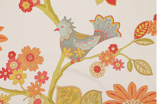 Richloom Soprano Printed Cotton Twill Drapery Fabric in Summer