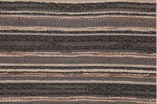 Stripe Woven Chenille Upholstery Fabric in Earth