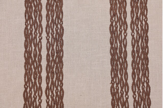 Sava Embroidered Drapery Fabric in Clove