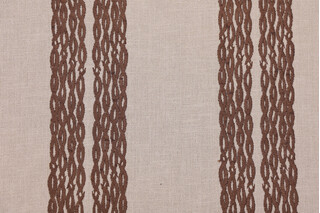 Sava Embroidered Drapery Fabric in Clove