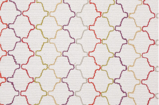 Grey Watkins Intricato Woven Upholstery Fabric in Plum/Multi