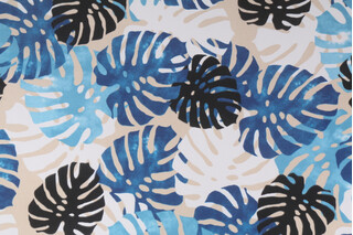 Terrasol - Tropics Printed Polyester Outdoor Fabric in Baltic