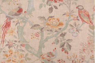Braemore Arielle Printed Linen Blend Drapery Fabric in Woodland