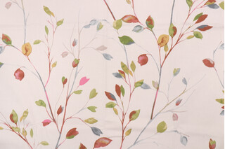 Stof France Liseron Printed Cotton Drapery Fabric in Multicolore