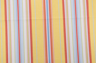 Thibaut Santa Cruz Stripe F93112 Printed Cotton Drapery Fabric in Yellow