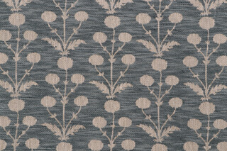 Villa D Ascoli Mughal Blooms Woven Upholstery Fabric in Juniper