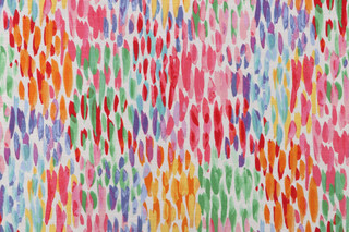 Kelly Ripa Home Make It Rain Printed Cotton Drapery Fabric in Fiesta