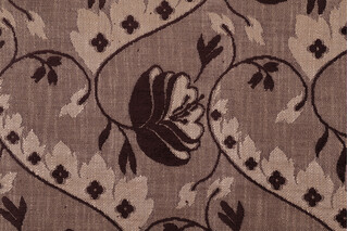 Scalamandre Alden Woven Chenille Upholstery Fabric in Chocolate