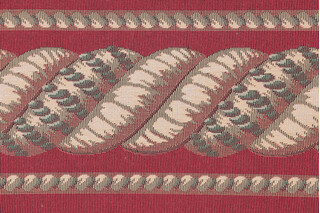 Scalamandre Helix Border 6&#39;&#39; Tapestry Border Fabric in Red