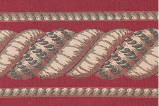 Scalamandre Helix Border 6&#39;&#39; Tapestry Border Fabric in Red