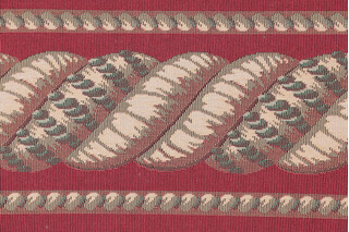 Scalamandre Helix Border 6&#39;&#39; Tapestry Border Fabric in Red