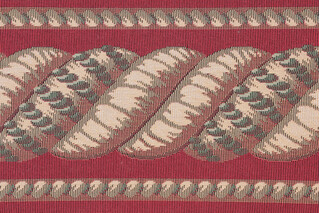 Scalamandre Helix Border 6&#39;&#39; Tapestry Border Fabric in Red